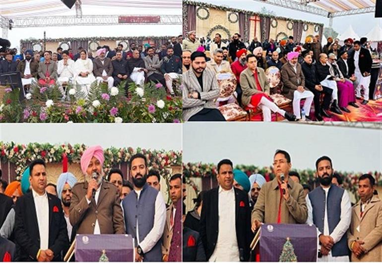 Cabinet minister Cheema & Arora attend state-level Christmas celebration in Gurdaspur