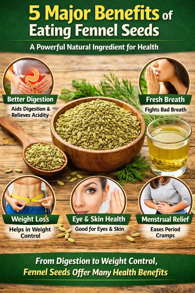 5 Major Benefits of Eating Fennel Seeds, This Traditional Ingredient Is Extremely Beneficial for Health 