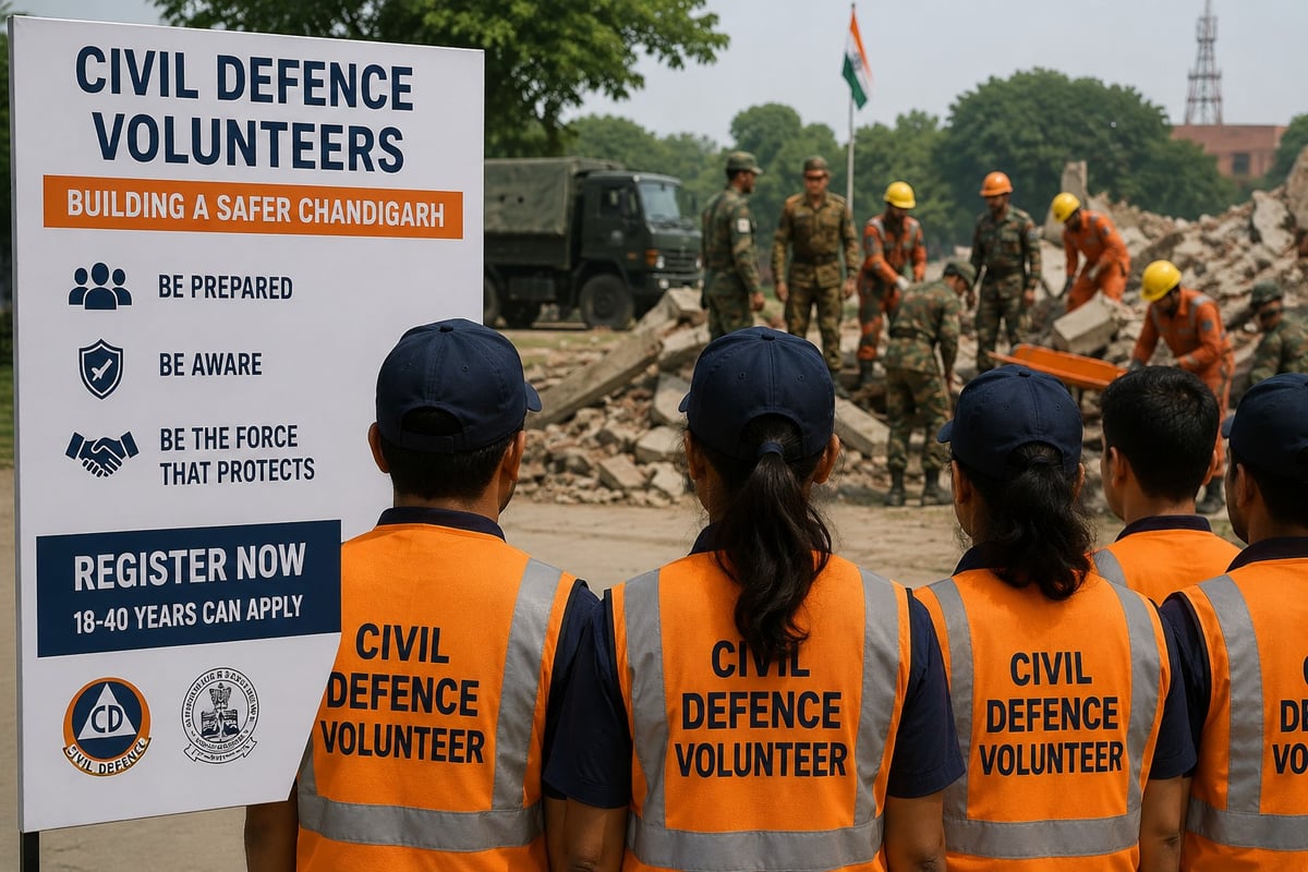 Chandigarh Begins Civil Defence Volunteer Recruitment, Camp Tomorrow at Mahila Bhawan