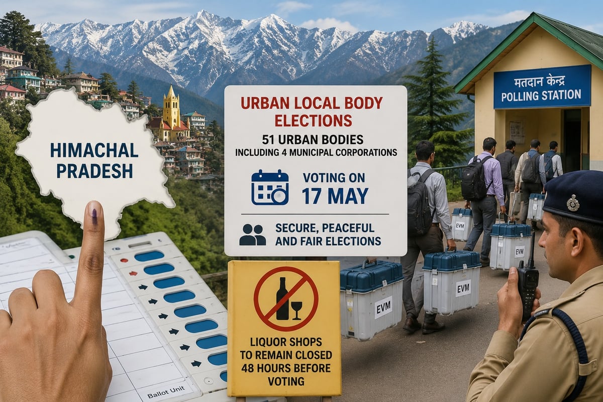 Campaigning Ends for Himachal Urban Local Body Polls; Voting on May 17