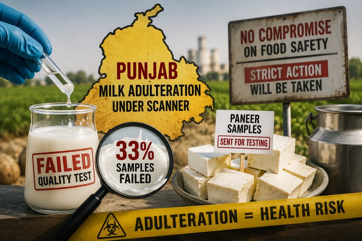 Punjab Milk Adulteration Scam Exposed: 33% Samples Fail Quality Check