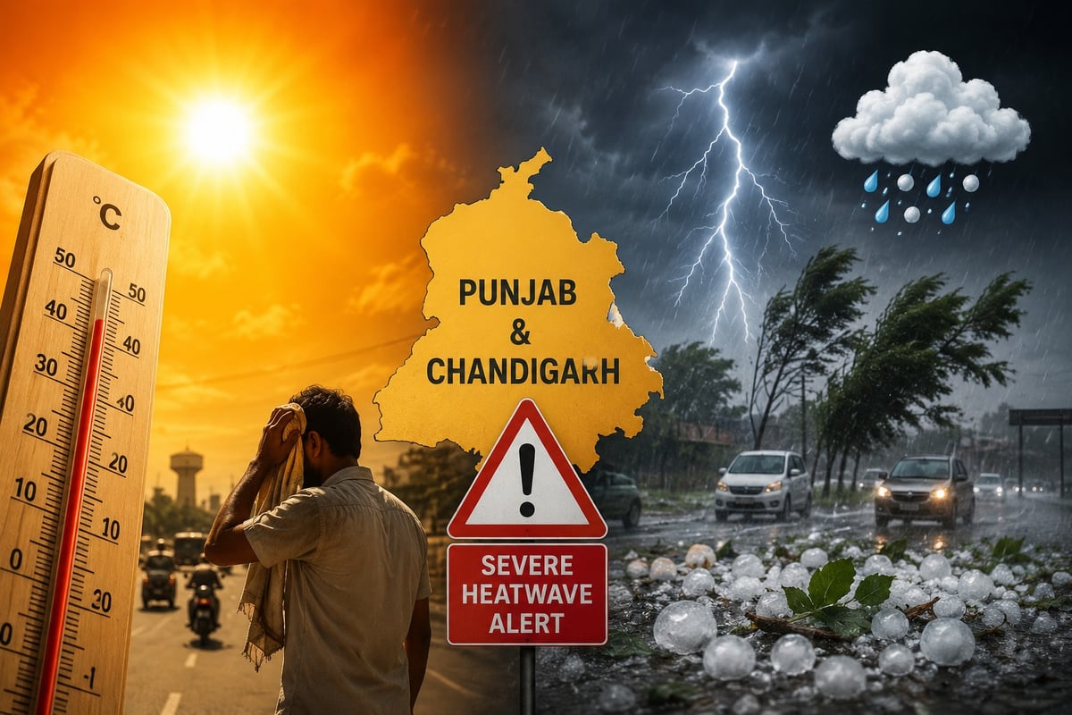 Severe Heatwave Grips Punjab, Chandigarh; Rain and Hail Likely From May 28