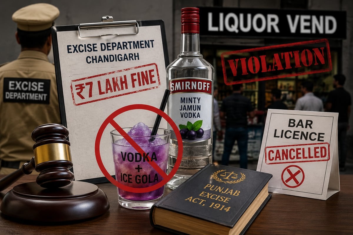 Liquor Contractor Fined ₹7 Lakh for Serving Vodka Mixed With Ice Gola Outside Licensed Premises