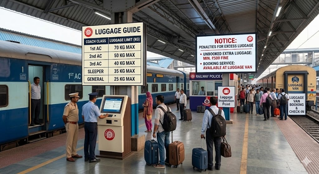 Indian Railways Issues Baggage Guidelines for Passengers, Sets Luggage Limits by Coach Class