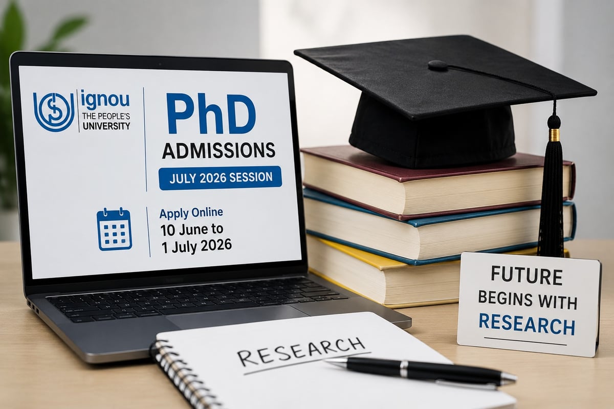 IGNOU Opens PhD Admissions for July 2026 Session, Applications Till July 1