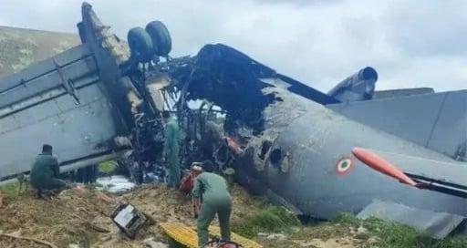 IAF AN-32 Transport Aircraft Crashes During Landing in Assam; Five Personnel Killed
