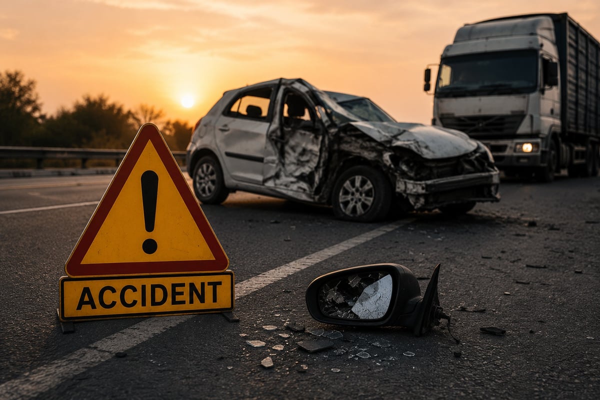 Tragic Road Accident Claims 6 Lives of Same Family: Car Crushed Beyond Recognition, One Child Critical