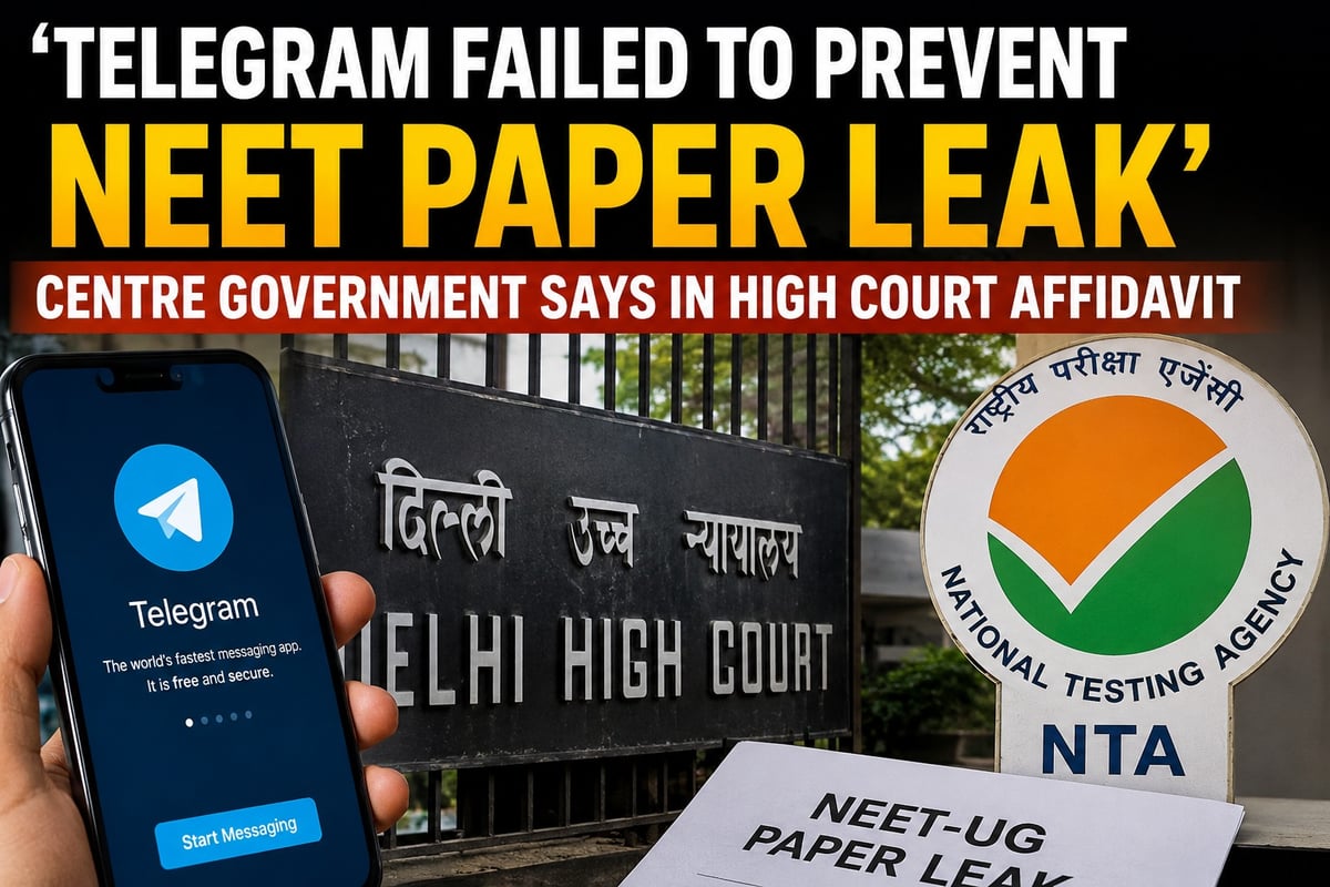 'Telegram Failed to Prevent NEET Paper Leak,' Centre Government Says in High Court Affidavit