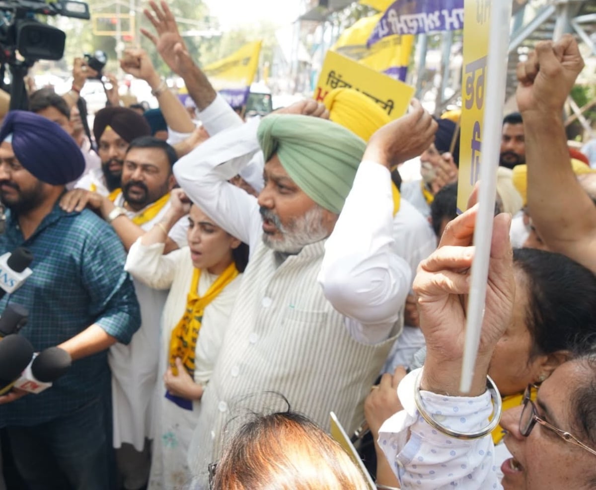 Cheema Alleges Conspiracy to Defame CM Mann, AAP Holds Punjab-Wide Protests
