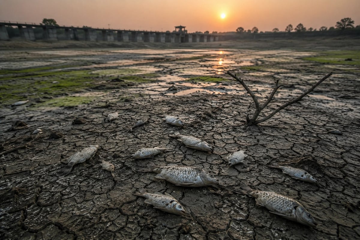 Girl Trapped in Marshy Pit at Dried Dam Rescued; Dead Fish Raise Alarm