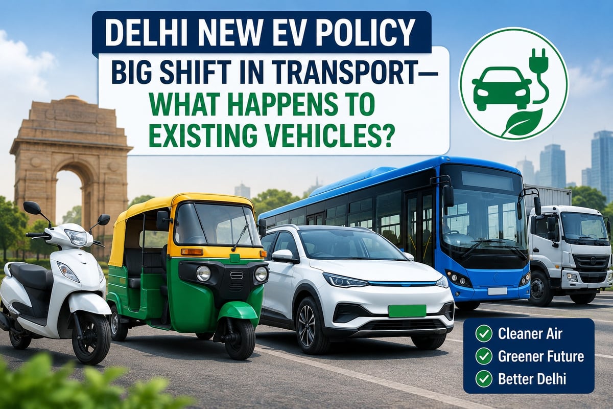 Delhi New EV Policy: Big Shift in Transport—What Happens to Existing Vehicles