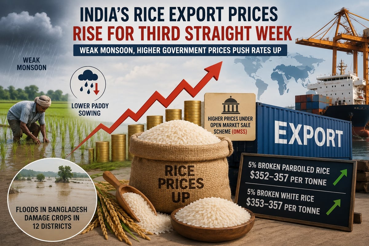 India Leads Global Rice Trade, Export Prices Continue to Climb