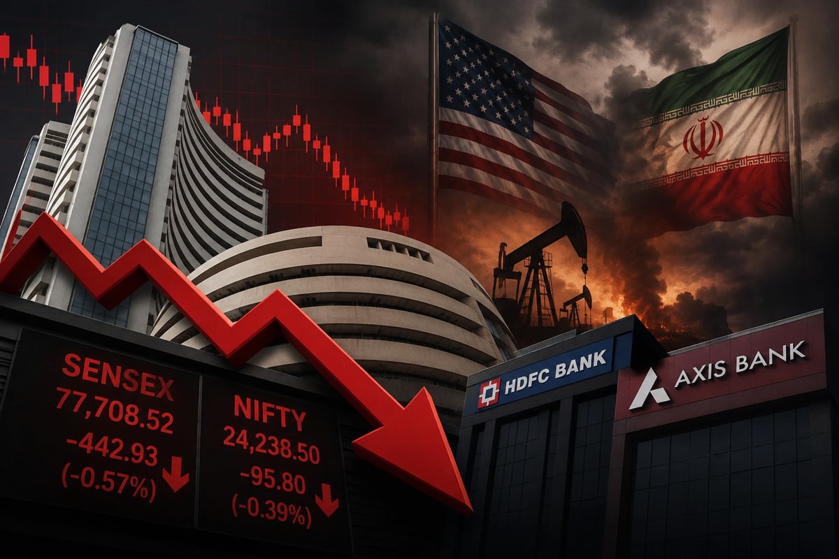US-Iran Tensions and Bank Stock Rout Push Sensex, Nifty Lower