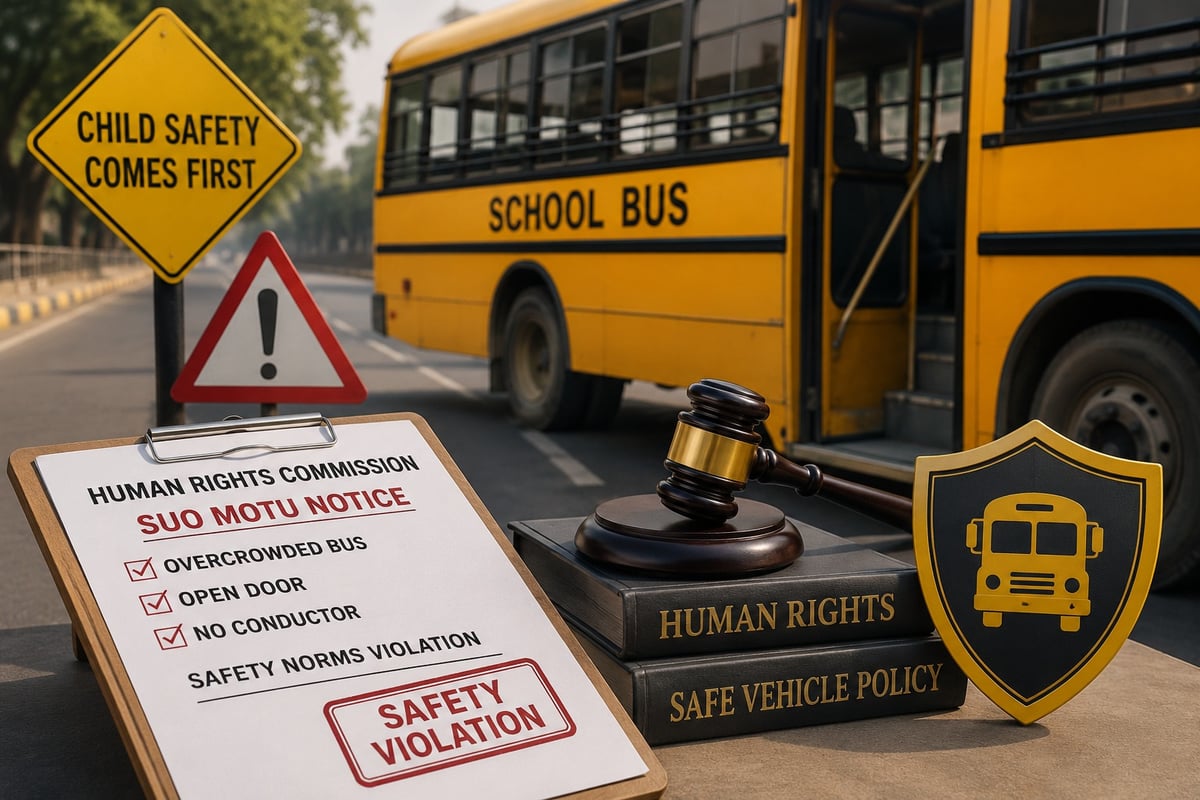 Chandigarh School Bus Safety Lapses Draw Human Rights Panel's Suo Motu Notice