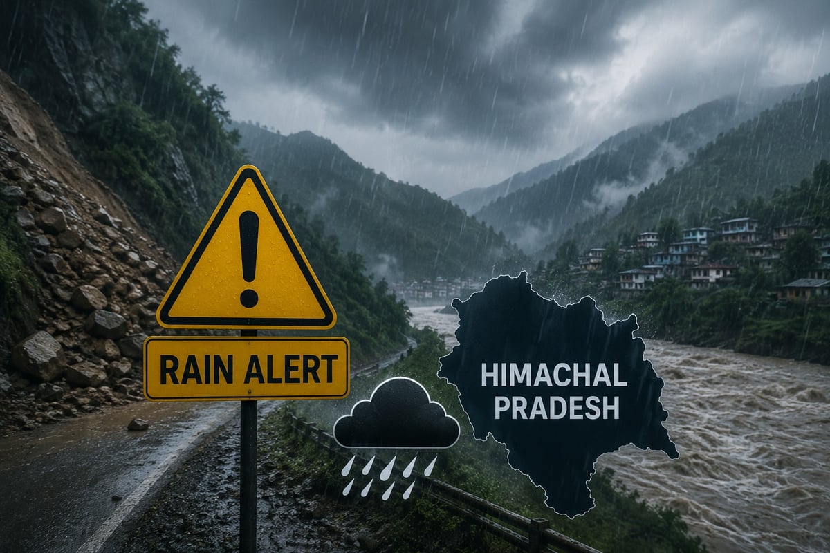 Himachal Braces for Six Days of Active Monsoon; Orange Alert Issued for Chamba, Mandi and Kangra
