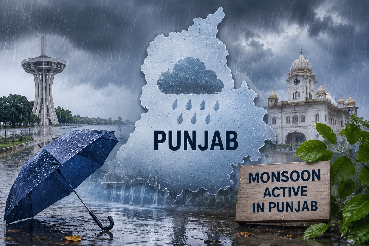 Monsoon Remains Active Across Punjab; Pathankot Receives Highest Rainfall