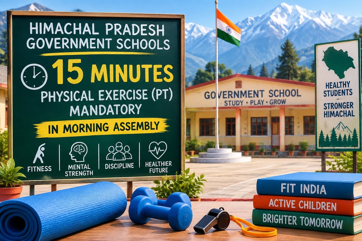 Himachal govt makes 15-minute PT mandatory in morning assembly at schools