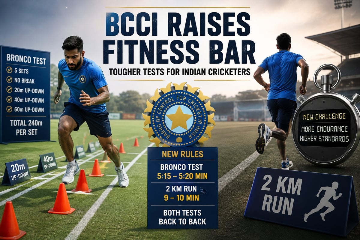 BCCI introduces stricter fitness rules; Indian cricketers face tougher tests