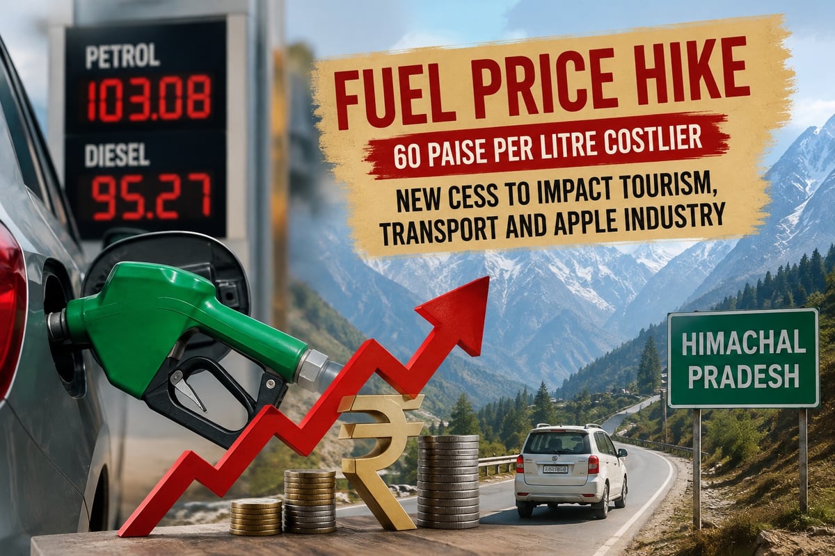 Himachal fuel price hike: Petrol crosses ₹103 in Shimla after New Cess