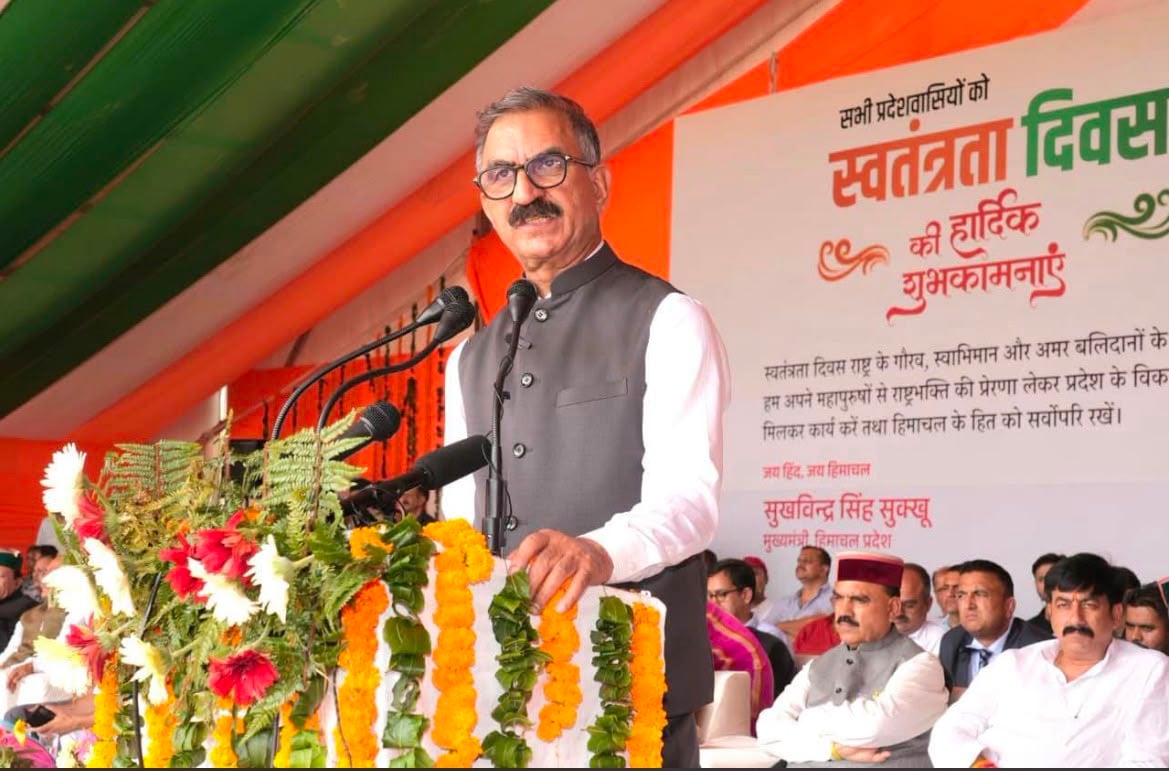 CM Sukhu announces major employee, health and infrastructure benefits on Himachal I-Day
