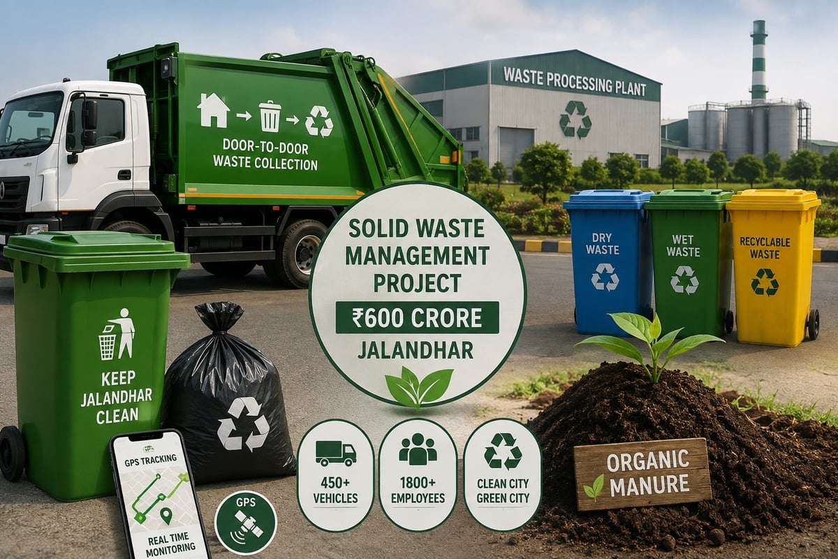 ₹600 Crore solid waste management project clears in Jalandhar; BVG India to handle door-to-door garbage collection