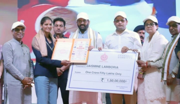 CM Nayab Singh Saini felicitates Haryana’s commonwealth games medal winners