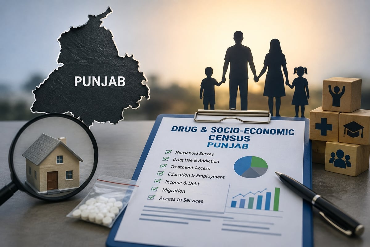 Punjab’s mega drug census nears completion, over 55 lakh families surveyed