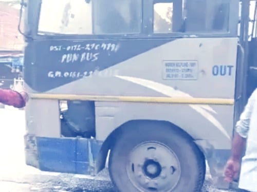 Punjab roadways bus catches fire in Jalandhar, all 27 passengers escape unhurt