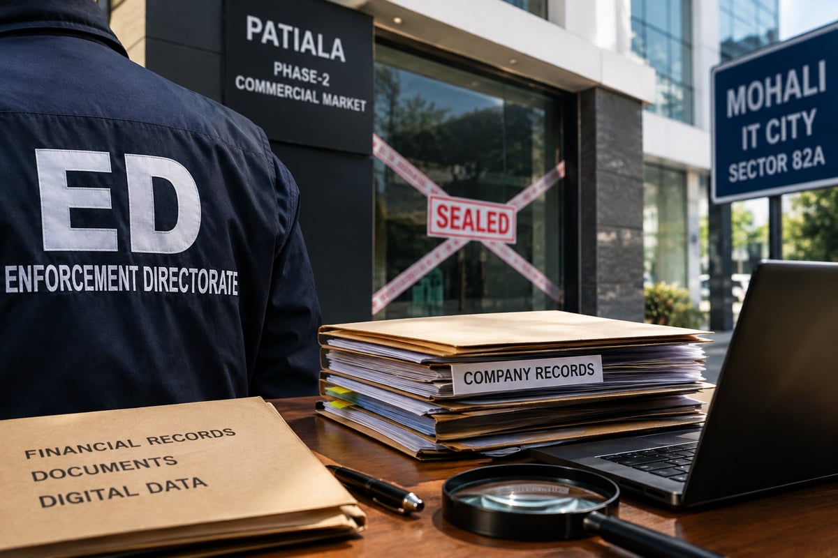 ED raids multiple locations in Patiala, Mohali; records under scanner