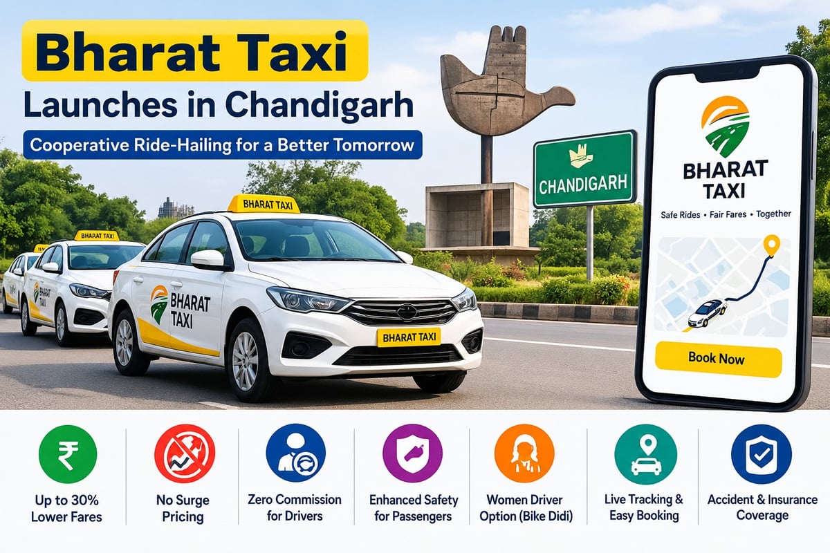 Bharat Taxi to debut in Chandigarh today following Ola-Uber suspension; Here's How it benefits riders