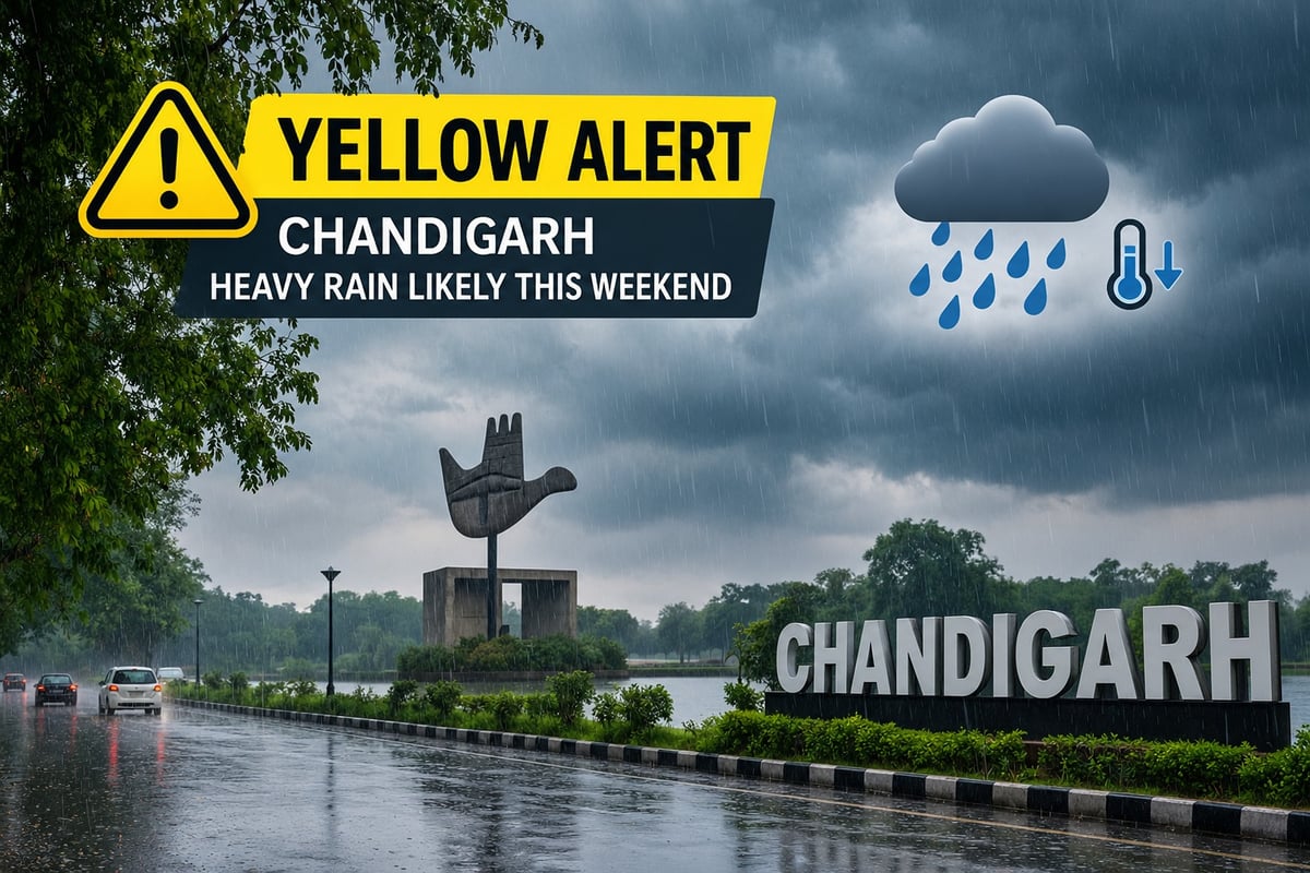 Heavy showers forecast in Chandigarh; yellow alert issued for Saturday and Sunday