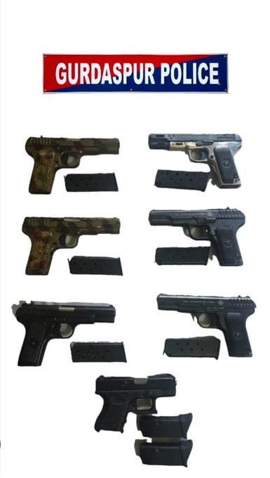 Pathankot police bust interstate arms smuggling racket; 4 arrested, 7 illegal pistols seized