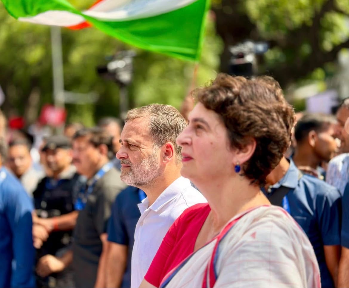 Opposition MPs hold ‘Save Democracy’ march, Rahul Gandhi and Priyanka Gandhi detained