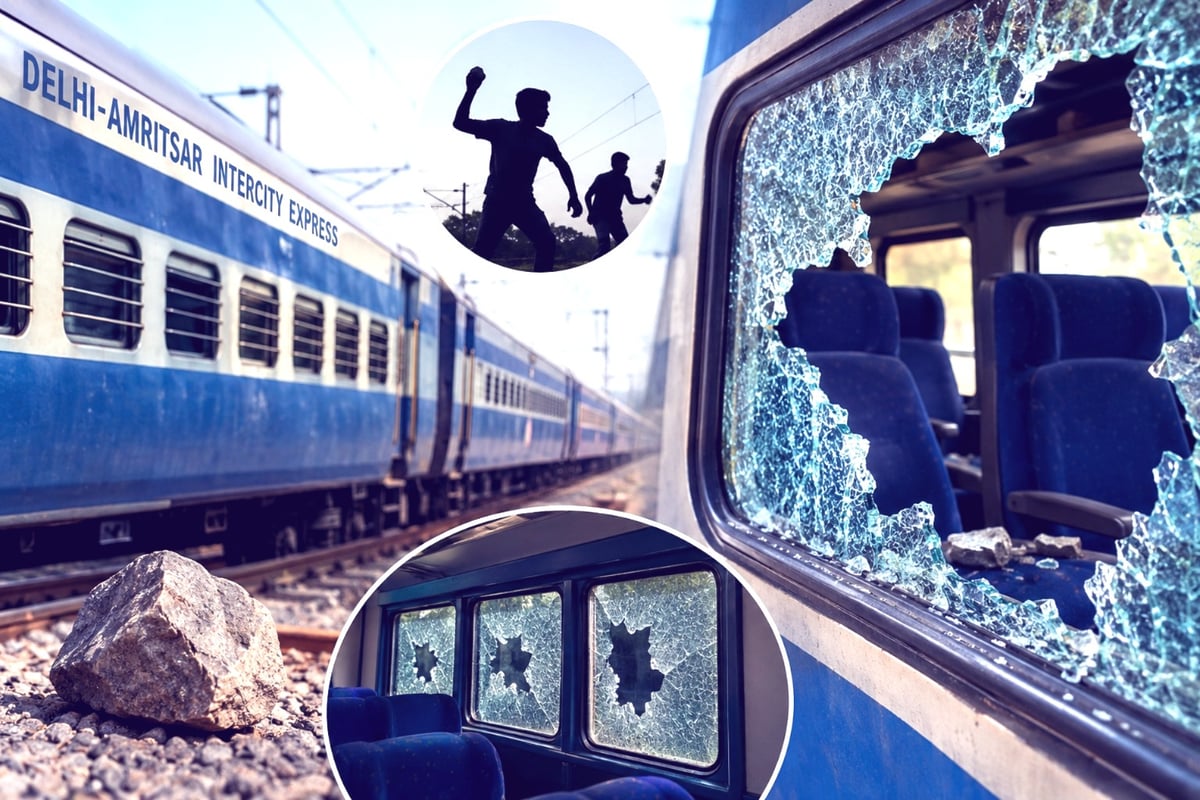Stones pelted at Delhi-Amritsar intercity express near Ludhiana, three coach windows shattered
