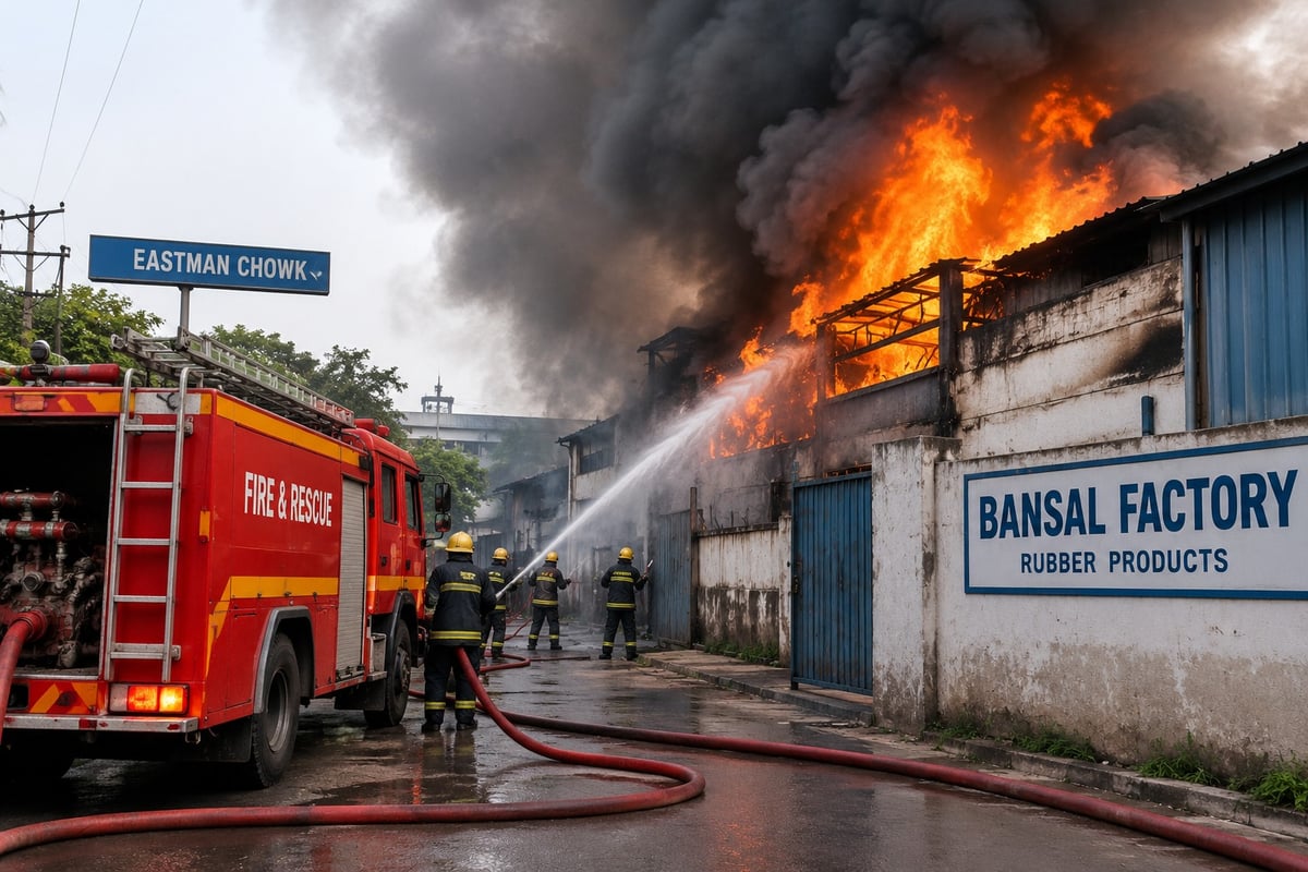 Fire breaks out at Rubber Factory in Ludhiana, 8 fire tenders deployed