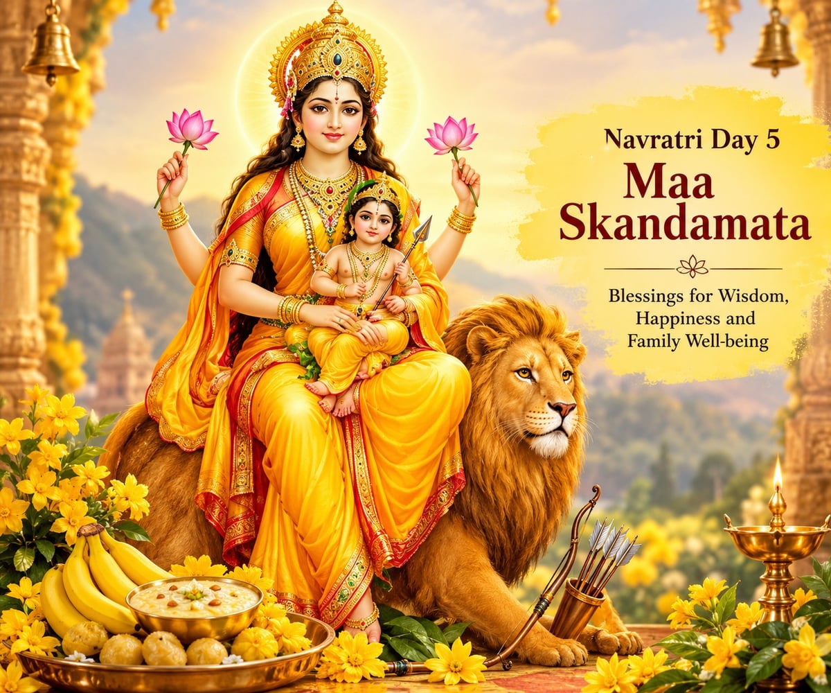 Navratri Day 5: Worship Maa Skandamata on October 15; know shubh muhurat, Puja Vidhi, Bhog and Mantras