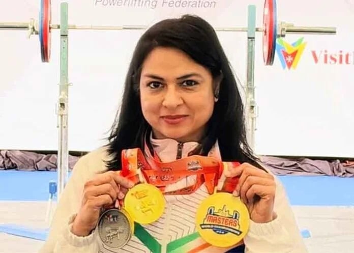 IRS Officer Ekta Bishnoi Creates History with Three Gold Medals at World Masters Powerlifting Championship 