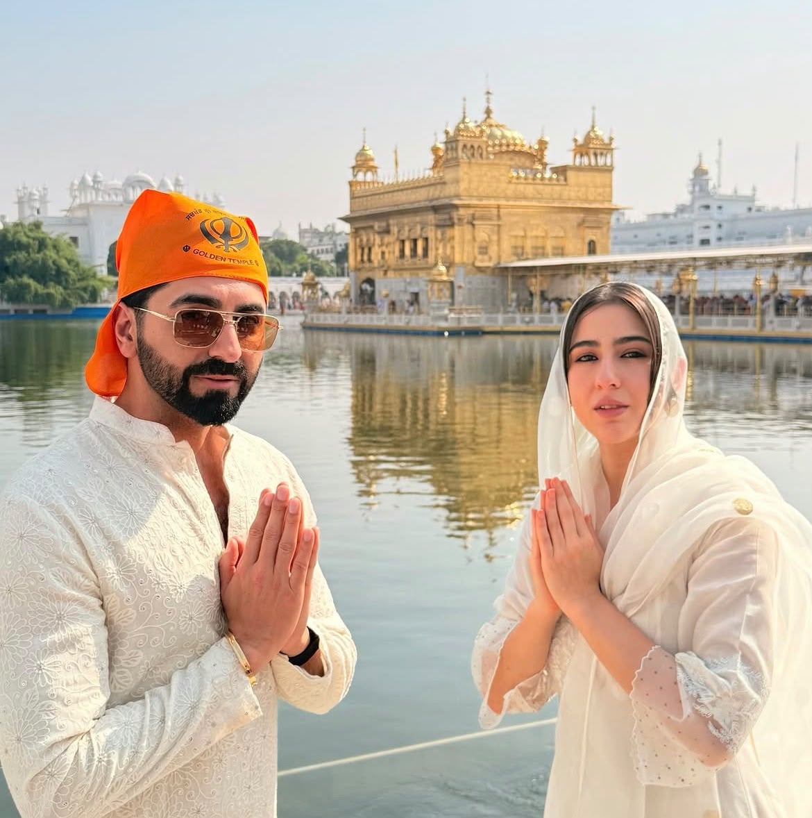 Sara Ali Khan, Ayushmann Khurrana seek blessings at Golden Temple ahead of Film release