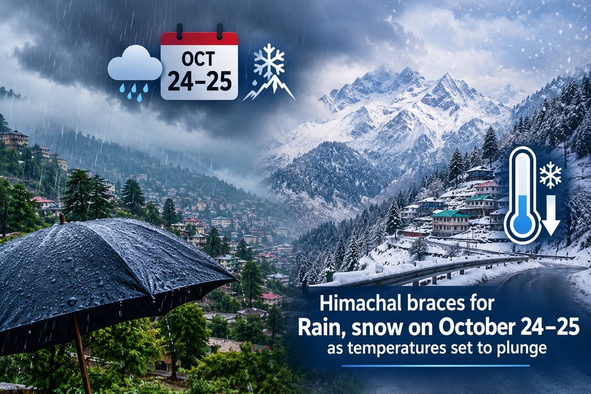 Himachal braces for Rain, snow on October 24–25 as temperatures set to plunge
