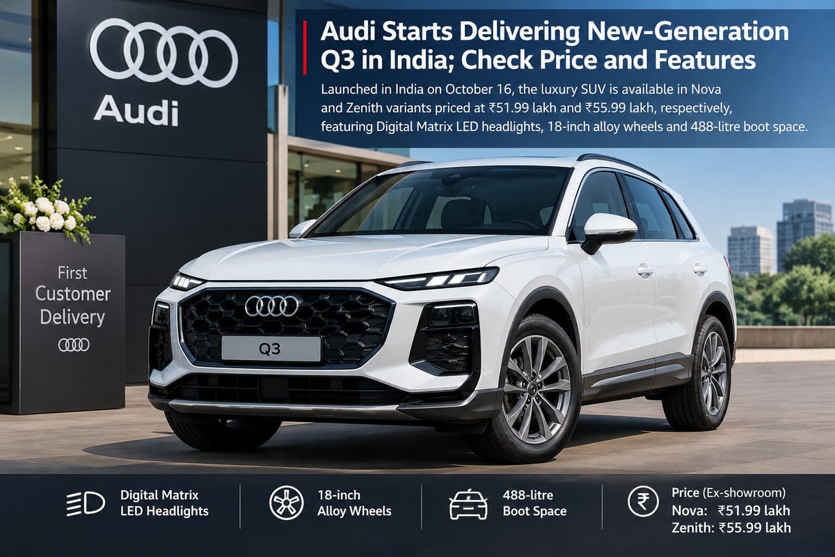 Audi Starts delivering New-Generation Q3 in India; Check price and features