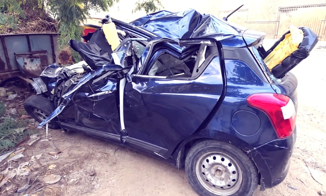 Speeding car crashes into bus on expressway in Gurugram; Couple and daughter killed