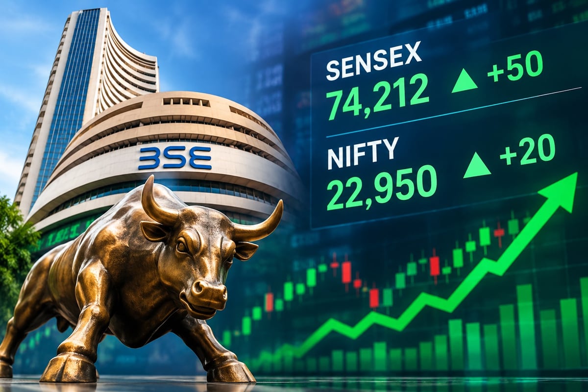 Sensex, Nifty trade higher in early market; Sensex gains 50 points, Nifty rises 20 points