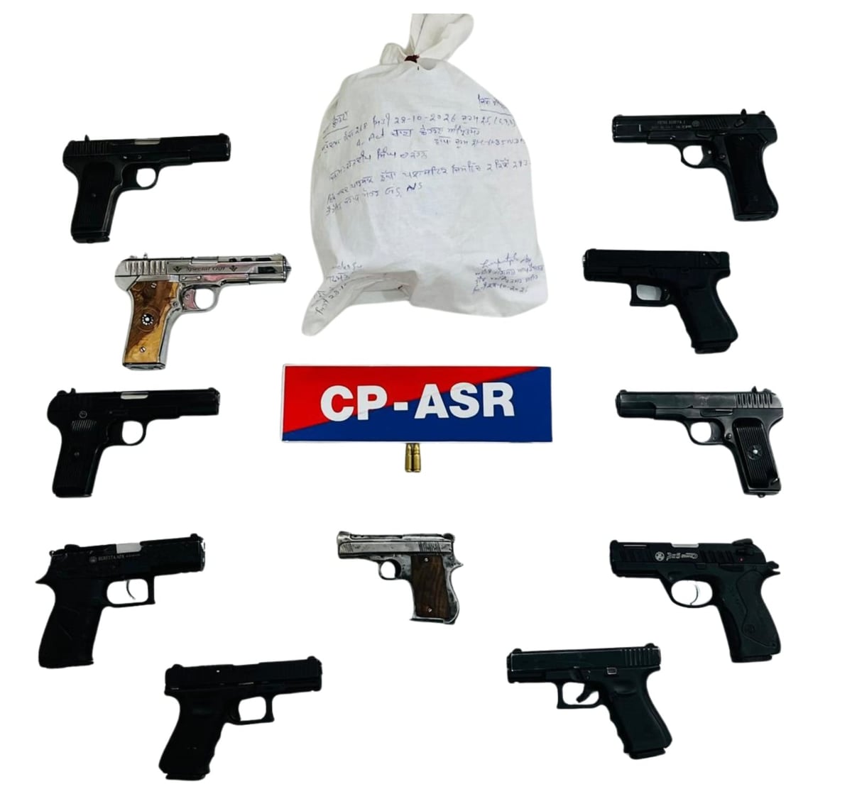 Major crackdown in Amritsar: 8 held with 11 Pistols, heroin; foreign links under scanner