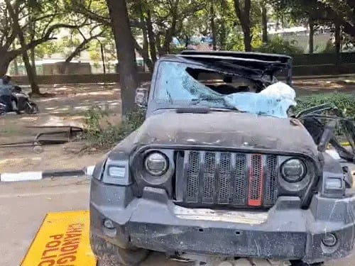 Overspeeding Thar crashes into tree, flips 4-5 times in Chandigarh; one dead